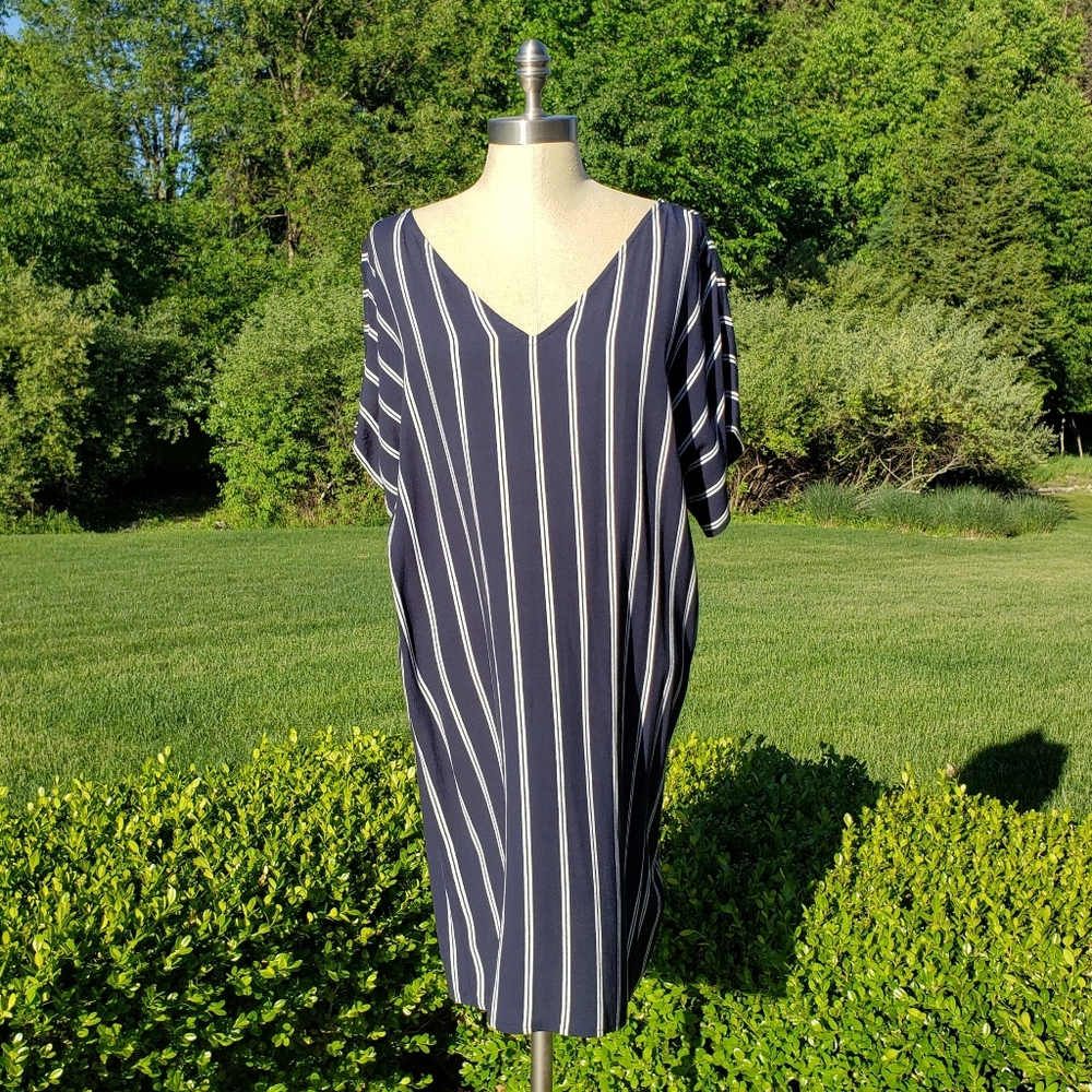 Madewell Striped Plaza Shift Dress - Picture 1 of 8